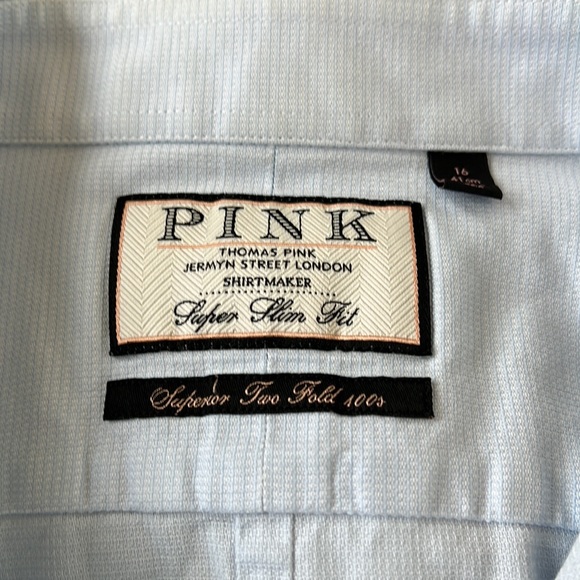 PINK Light Blue Mens Dress Shirt - Picture 1 of 5
